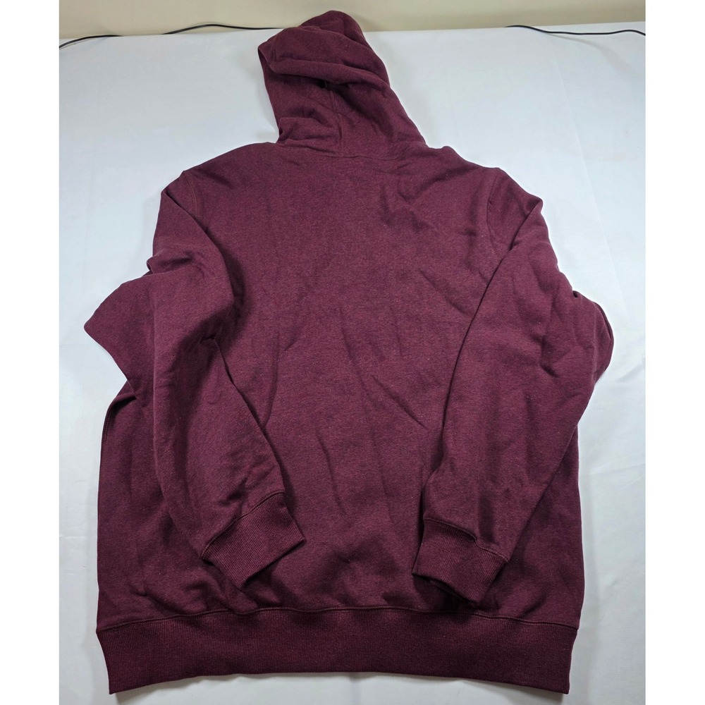 Nike Mens Hoodie Burgundy Heather Swoosh Pullover Sweatshirt 341572-601 XXL NEW - Picture 7 of 7